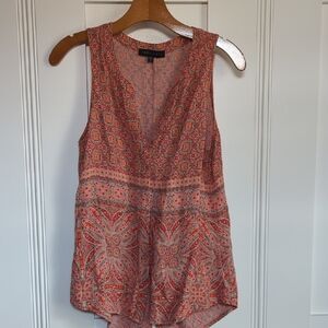 Sanctuary Orange Boho Paisley Tank Top